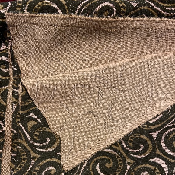 1970s Swirly Vintage Light Pink and Brown Fabric - Picture 5 of 5